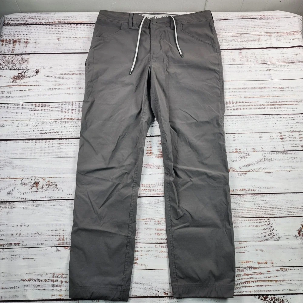 Stio Cut Bank Pant Mens 36xR Gray Nylon Stretch Hiking Outdoor Travel Pants